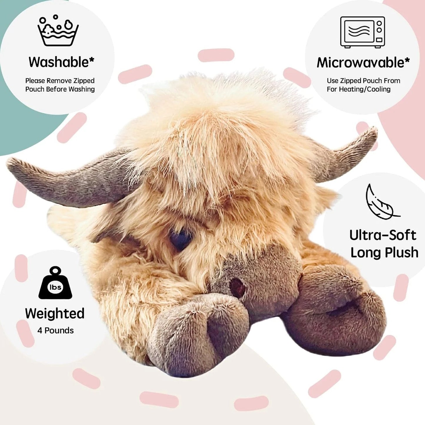 Kerst Nieuw Cadeau Speelgoed🐂🎁Schattig Beeldverhaal Hoogland Koe Knuffel Speelgoed