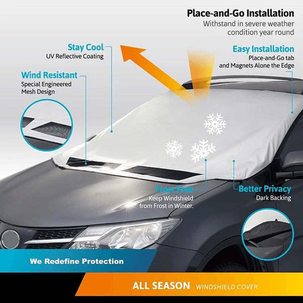 🚗 50% korting! Slimme voorruitbeschermhoes – beschermt tegen sneeuw, ijs, zon & UV. 6 magneten, universeel 210×125 cm & eenvoudig te installeren! ✨❄️