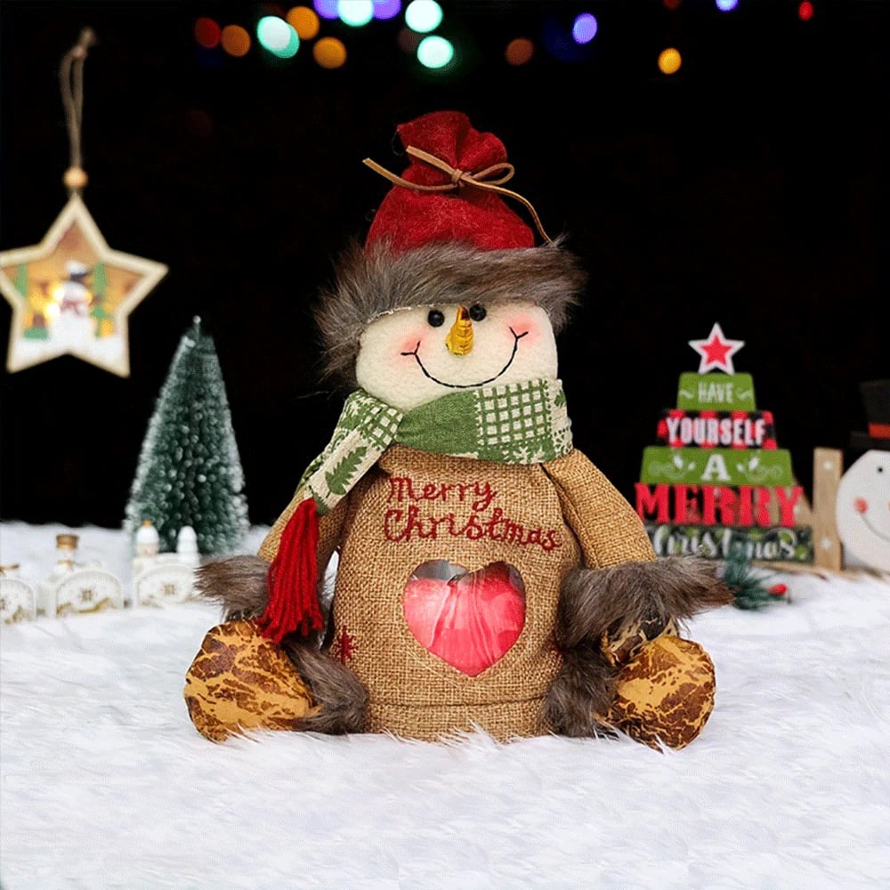 🎅 50% korting! Kerst cadeauzakken met rits – sneeuwman, kerstman & rendier design. 30×22 cm, duurzaam & herbruikbaar – perfect voor cadeaus & decoratie! ✨🎁
