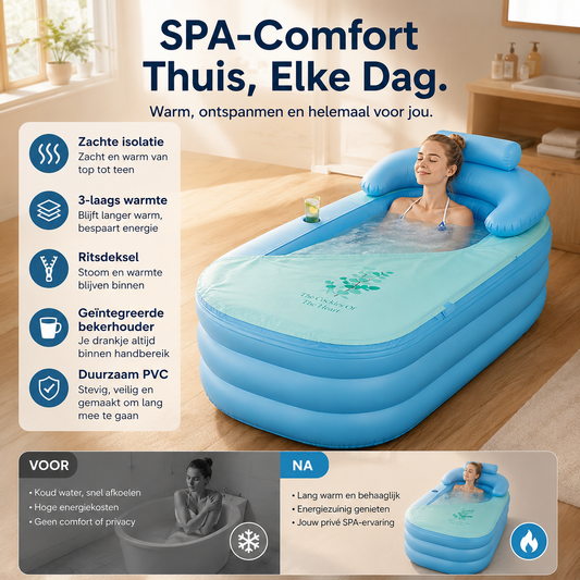 🛁 Opblaasbaar bad voor volwassenen – ontspannen waar u wilt, snel opgezet en opgeborgen! ✨