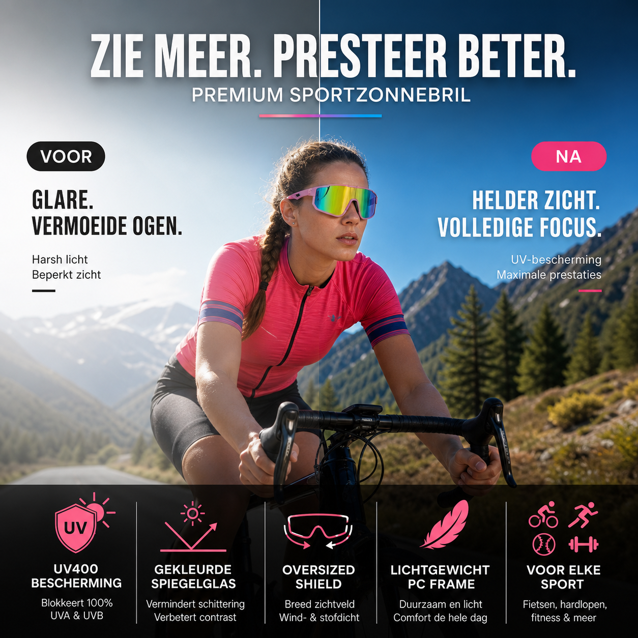 🎉 2026 Sale — Over 96,000 Sold! 🕶️ Polarized Sports Sunglasses for Men & Women – UV400 & Colorful Mirrored Lenses 🏃