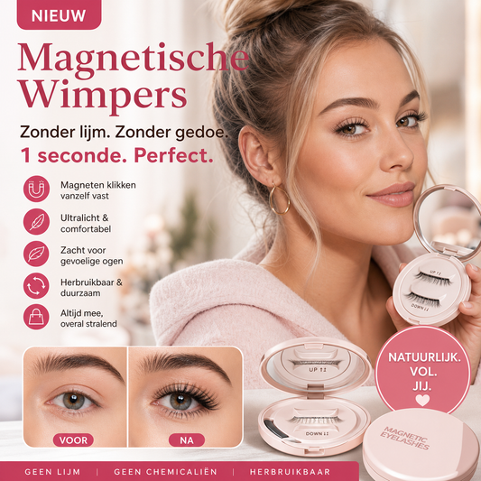 💖 50% korting! Magnetische wimperset – herbruikbaar & eenvoudig aan te brengen. Geen lijm meer, direct effect! ✨👁️