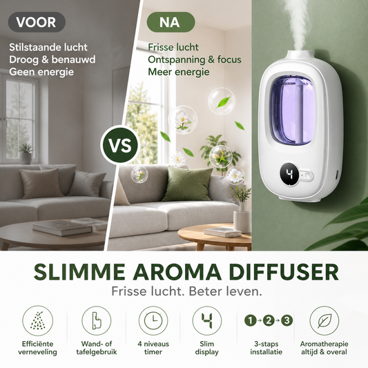 🌿 50% korting! Automatische aromadiffuser – verspreidt geur automatisch, voor een frisse & aangename ruimte. Eenvoudig & stijlvol! ✨🏠