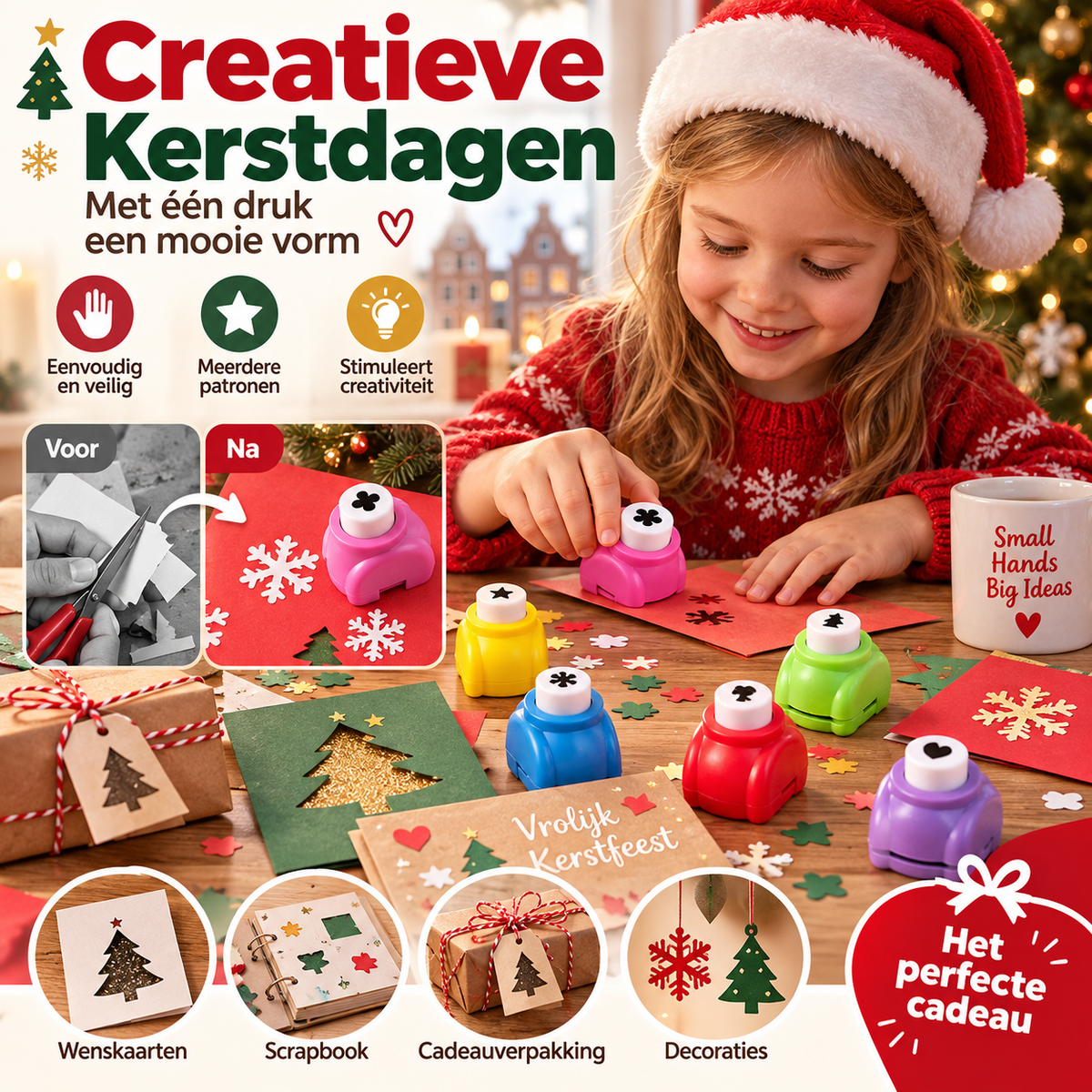 ✂️50% korting! DIY-ponsset voor kinderen – sterren, hartjes & dieren. Perfect voor knutselen & scrapbooking – creatief plezier! ✨🧒