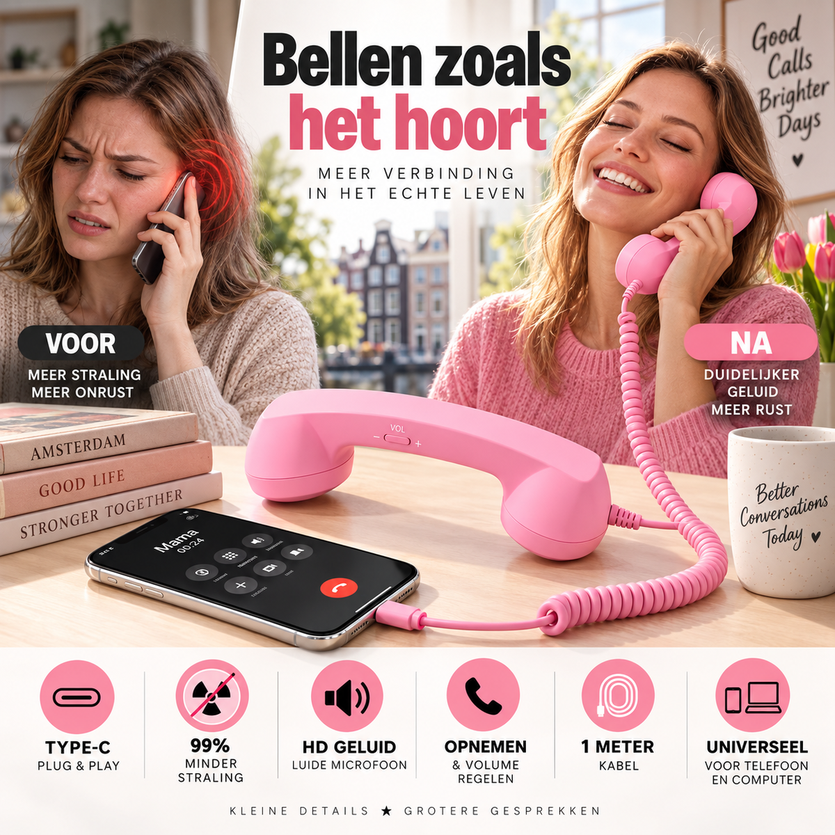 ☎️ 50% korting! Retro telefoonhoorn – uniek cadeau voor bijzondere gelegenheden. Vintage design & Bluetooth – voor thuis & kantoor! ✨🎁