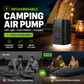 🏕️ Oplaadbare camping luchtpomp – LED-verlichting, snel oppompen, compact – Levering achteraf betalen 🔋