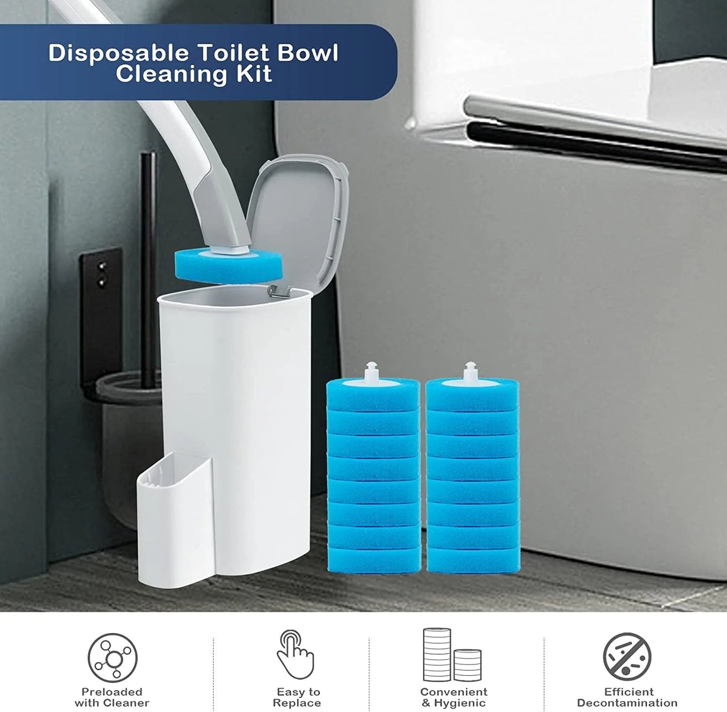 🔥2025 Badkamer Uitverkoop - 50% Korting🔥Wegwerp toiletreinigingssysteem