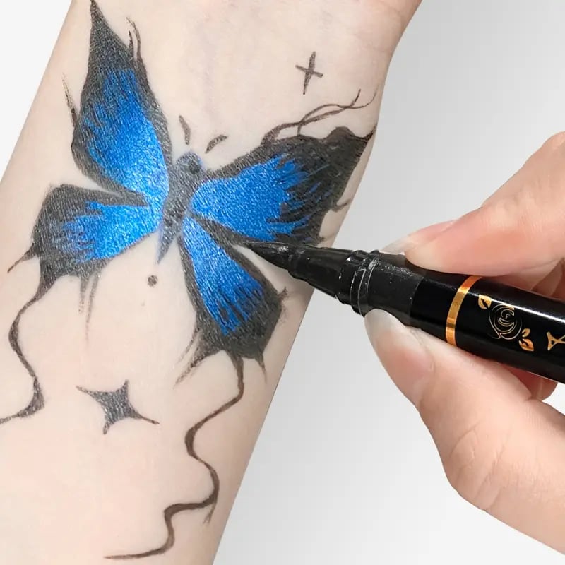 🔥 50% korting op tijdelijke tattoo markers – huidvriendelijk, urenlang zichtbaar en makkelijk afwasbaar.