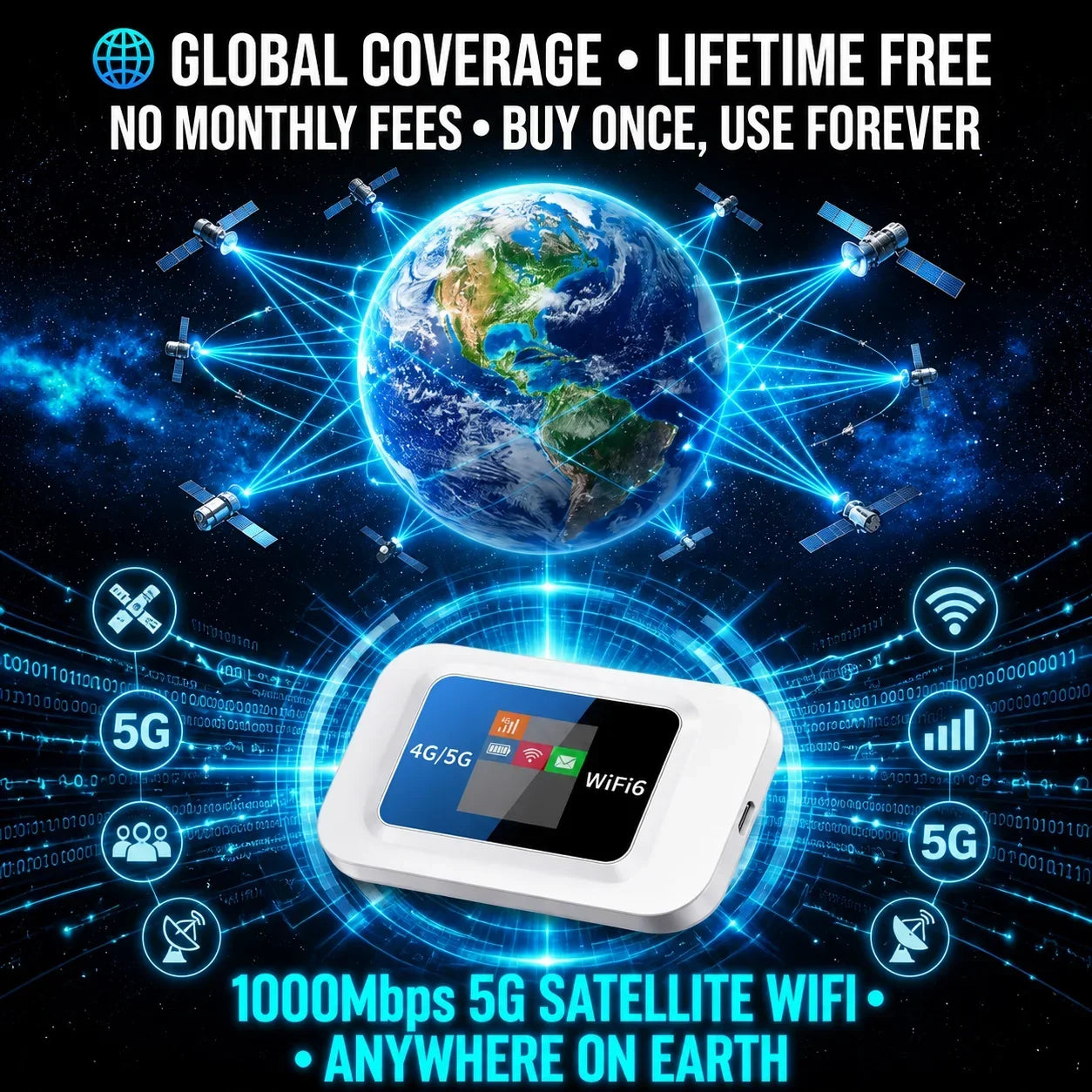 🥳2026 HOT SALE🥳💞50K+ SOLD!📶🌐 Mobile Hotspot – Portable WiFi, full coverage anywhere. No contract, no setup. Stay connected on the go! 📱✨