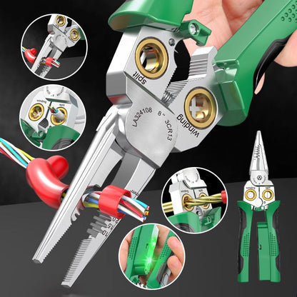 🔥8-in-1 multifunctionele draadstripper-schaar met elektrische testfunctie