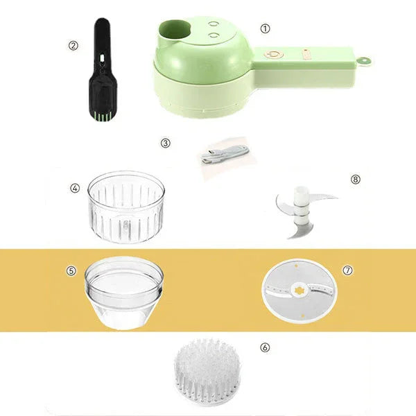 🥕 50% korting! 4-in-1 elektrische groentesnijder – hak, snij & rasp in seconden. Compact & krachtig – elke maaltijd sneller! ⚡🔪