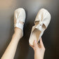🎊2024 hete verkoop👣 Zachte leren sandalen met hol ontwerp en platte muiltjes
