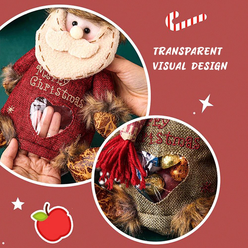 🎅 50% korting! Kerst cadeauzakken met rits – sneeuwman, kerstman & rendier design. 30×22 cm, duurzaam & herbruikbaar – perfect voor cadeaus & decoratie! ✨🎁