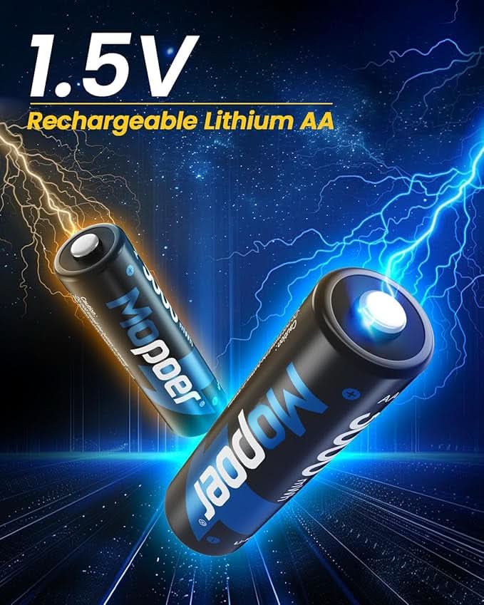 ✨2025 UITVERKOOP 50% KORTING🔋Energiestation met 8 AA-batterijen Elke batterij: 1200x oplaadbaar!