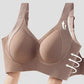 🎁Koop 1, krijg 2 gratis, 💕Geribbelde zijden push-up bh voor dames zonder stalen ring, verstelbaar🌸