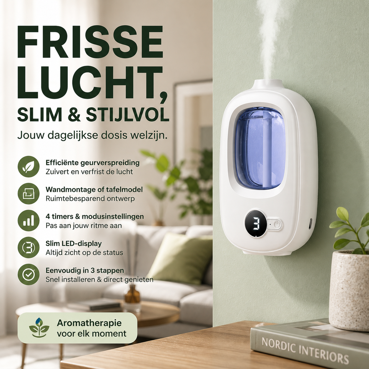 🌿 50% korting! Automatische aromadiffuser – verspreidt geur automatisch, voor een frisse & aangename ruimte. Eenvoudig & stijlvol! ✨🏠