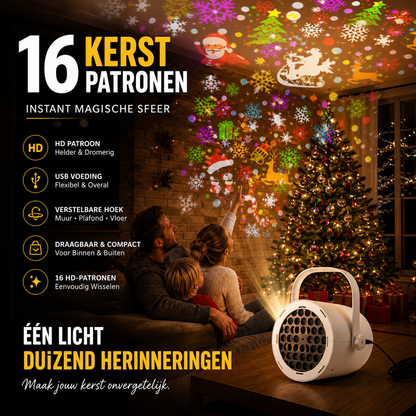 🎄 50% korting! 16-patroon USB kerstprojector – HD-beelden, verstelbare hoek & draagbaar. Creëer magische kerstsfeer overal! ✨🎅