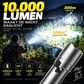 🔦 50% korting! Oplaadbare superheldere LED-zaklamp – 10.000 lumen, 48 uur gebruiksduur & USB-C snelladen. Waterdicht & onbreekbaar! ✨⚡
