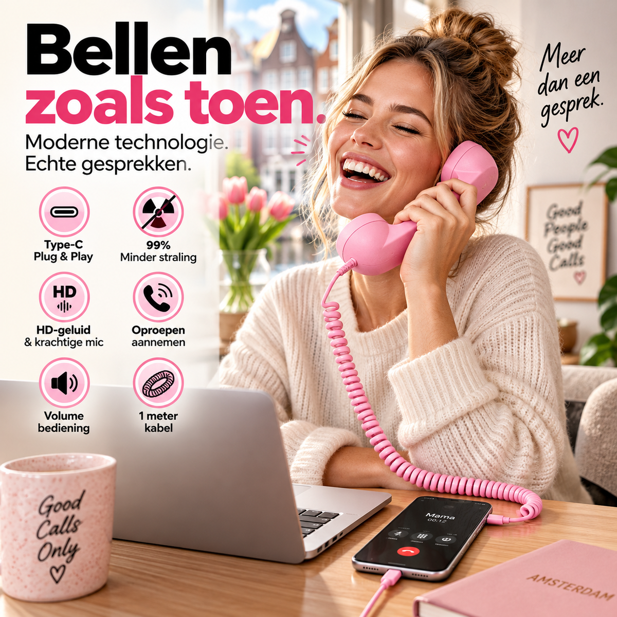 ☎️ 50% korting! Retro telefoonhoorn – uniek cadeau voor bijzondere gelegenheden. Vintage design & Bluetooth – voor thuis & kantoor! ✨🎁