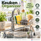 🧽 50% korting! Gootsteen organizer rek – RVS, 4 kg draagkracht & zonder boren aan de kraan te bevestigen. Houd sponzen & zeep binnen handbereik! ✨💪