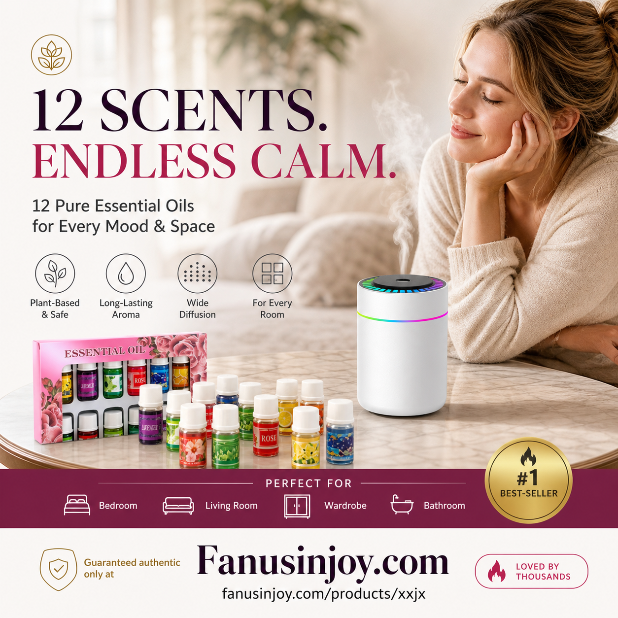 ⏳ Flitsaanbieding! ✨ 12 geuren voor elke stemming – ontspanning, energie, frisheid. Wateroplosbaar, verstopt je diffuser niet. Kies met of zonder verstuiver 🎉