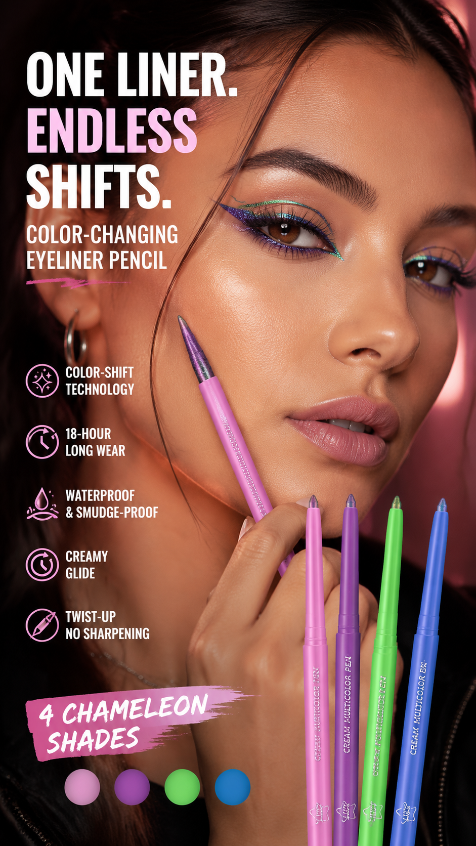 🔥 50% KORTING · Vlekvrije eyeliner met kleurverloop ✨