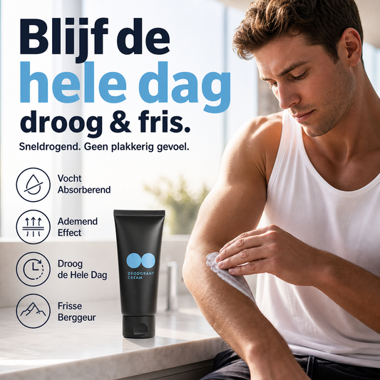 🧴 50% korting op sneldrogende deodorantcrème – 48u bescherming, voorkomt geur en zweet, zonder plakkerig gevoel.
