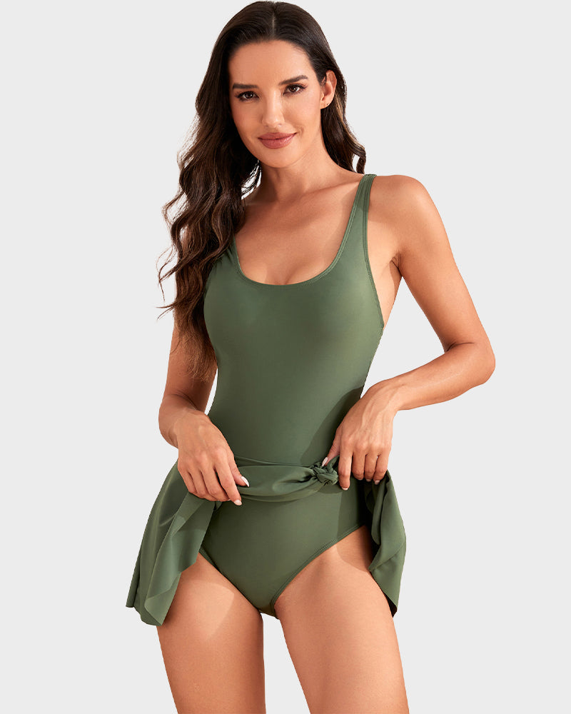🌊💖 Beperkte tijd! 50% korting – eenstuks badpak, 💪 buikcontrole, 👗 stijlvolle knoopsluiting, ☀️ ideaal voor zomervakantie.