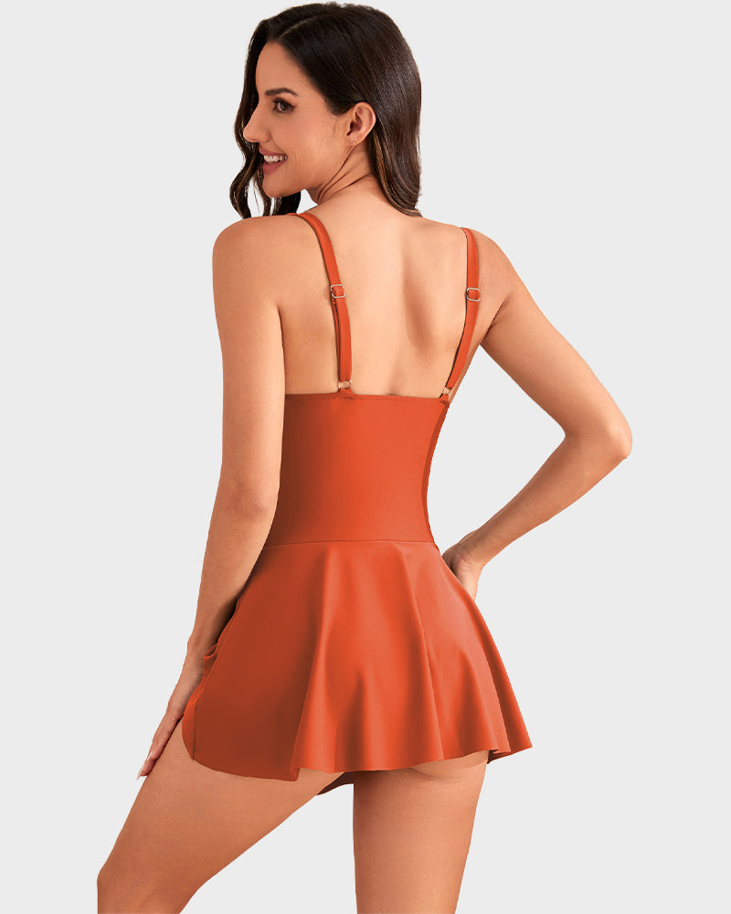 🌊💖 Beperkte tijd! 50% korting – eenstuks badpak, 💪 buikcontrole, 👗 stijlvolle knoopsluiting, ☀️ ideaal voor zomervakantie.