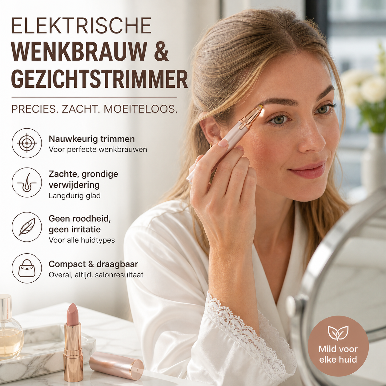 ✨ Laatste dag! 50% korting op elektrische wenkbrauwtrimmer – precisie, snelheid en veilig stylen, draagbaar voor thuis en reis.