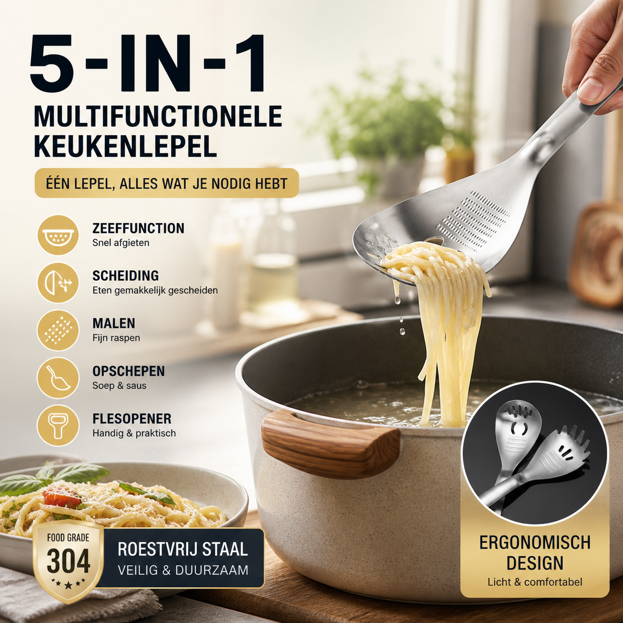 🔄🍲 Beperkte tijd! 50% korting – multifunctionele lepel, 🌿 zeef & scheider, 🧂 maal functie, 🍾 opener – alles in 1!