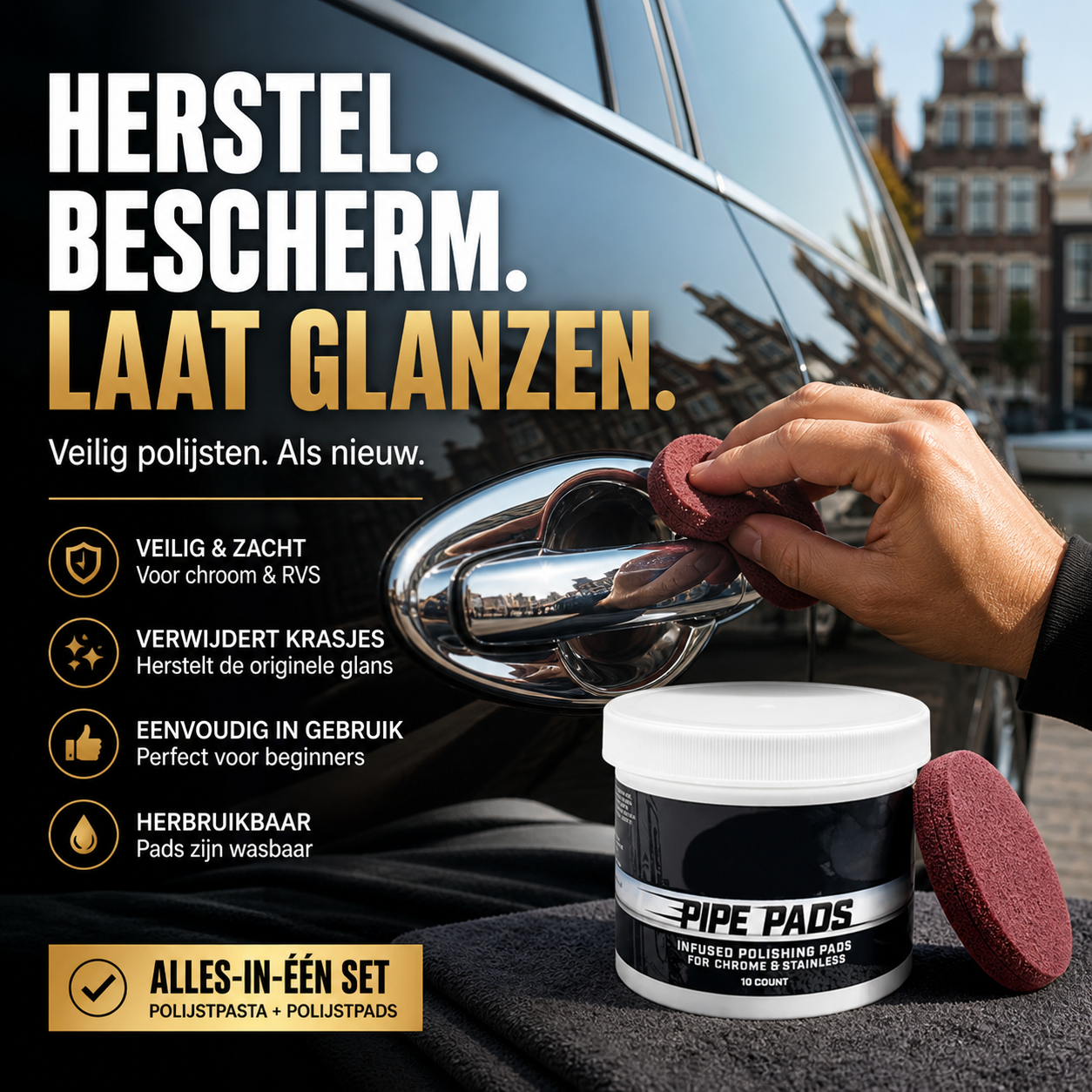 ✨ 50% korting! All-in-one metaalpolijstset – verwijdert roest & aanslag, herstelt glans voor alle metalen. Snel & eenvoudig! 🛡️🔧
