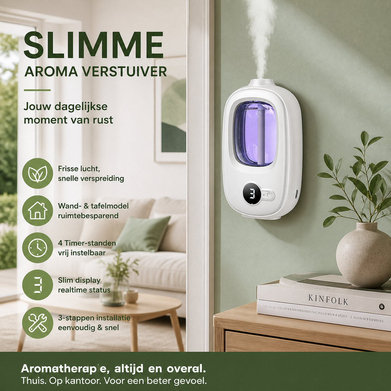 🌿 50% korting! Automatische aromadiffuser – verspreidt geur automatisch, voor een frisse & aangename ruimte. Eenvoudig & stijlvol! ✨🏠