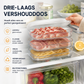 🥗 50% korting! 3-laags opbergbakken met deksel – stapelbaar, helder & herbruikbaar. Houd groenten & fruit langer vers in de koelkast! ✨🧊