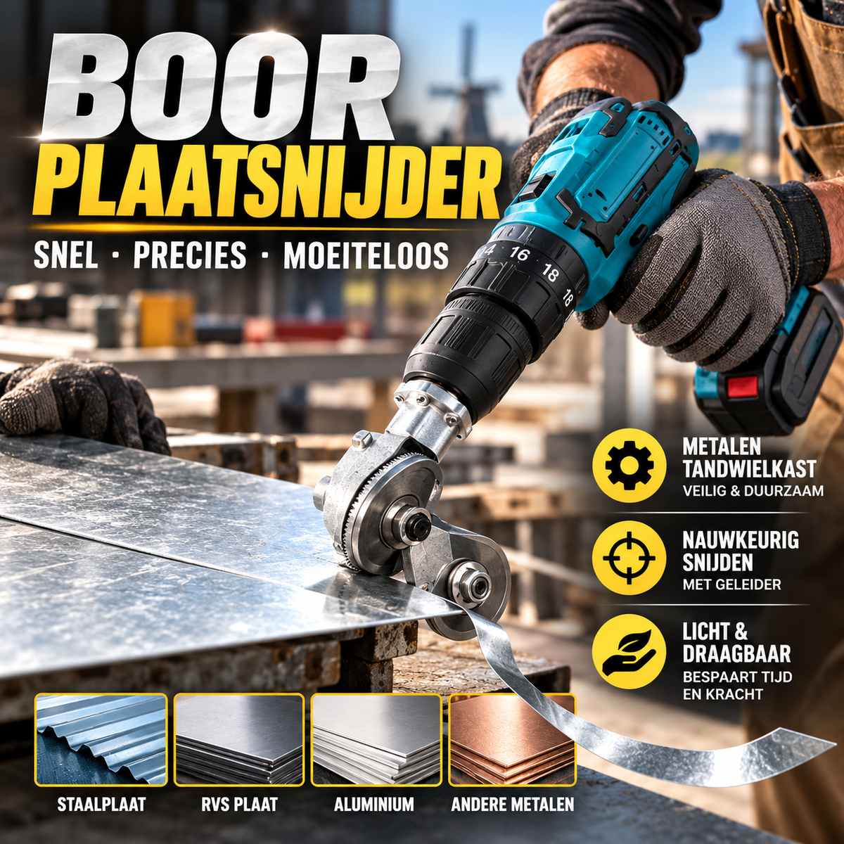 📢📢50% KORTING !! ⏰Elektrische plaatzaag – Nauwkeurige, lichte en veilige metaalzaag voor dagelijks gebruik ✂️✨🎯