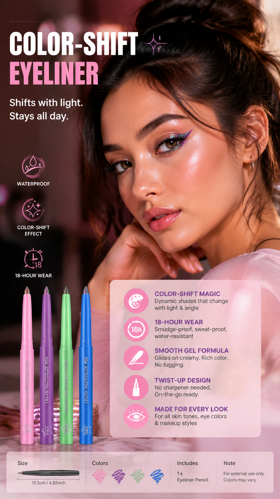🔥 50% KORTING · Vlekvrije eyeliner met kleurverloop ✨