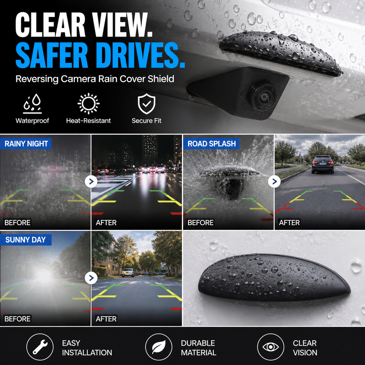 📸 50% korting! 2-pack camerabescherming – waterdicht, helder zicht & eenvoudig te monteren. Bescherm uw camera tegen regen! 🌧️✨