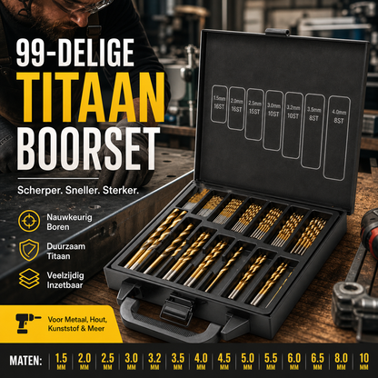 🔥Zeitlich begrenztes Angebot: 50 % RABATT!🔧 Äußerst effizientes Werkzeug, der Favorit erfahrener Handwerker! Factory Outlet – 90-teiliges Set titanbeschichteter Bohrer