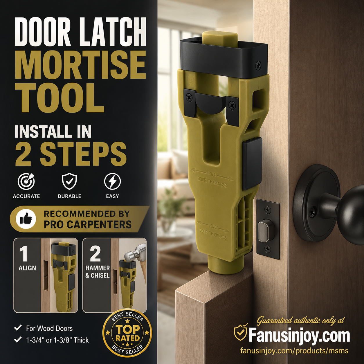 ⏳️Limited Time 50% Off！🏭🔐Direct from Wood Factory！👷‍♂️Faster and Handy Tools 🛠️ Door Latch Tool-Essential for Home Renovation 🏠✨