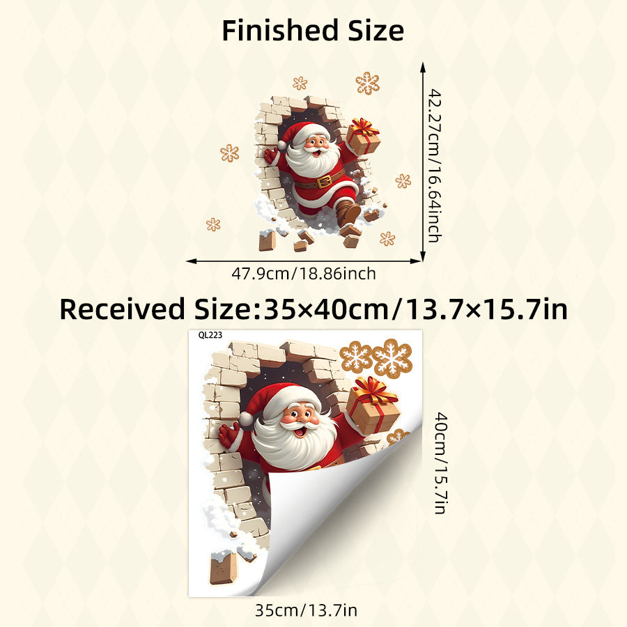 🎅✨ Kerstuitverkoop! 50% korting – 🏠⛄ 3D-muursticker, 1 minuut feestsfeer zonder boren of lijmresten!
