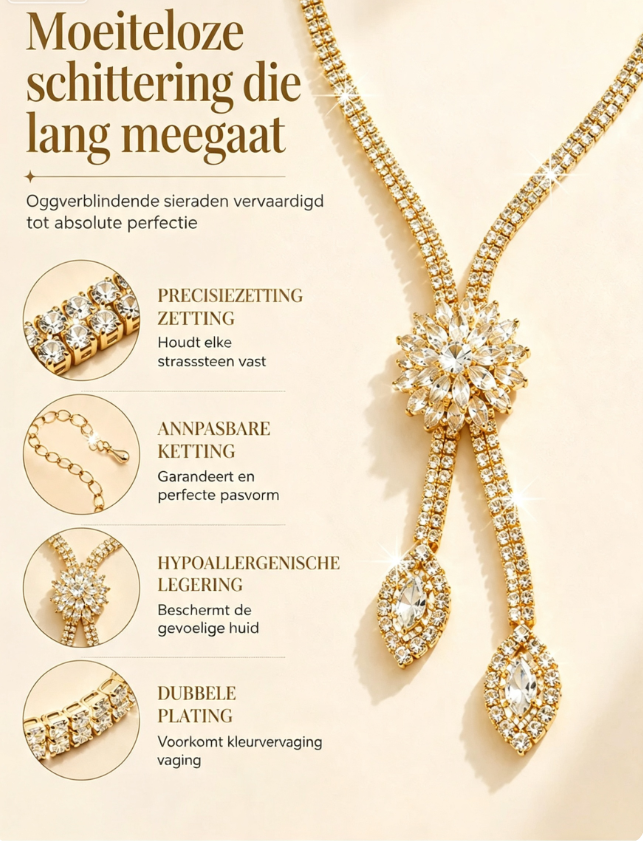 🎁 Nieuwe collectie 2026: 50% korting 💥 Sieradenset voor dames met zirkonia in bloemmotief – elegant en schitterend 💎