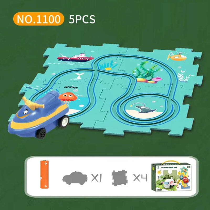 🧩Kinder educatief speelgoed Puzzel-snelweg-speelset🧩