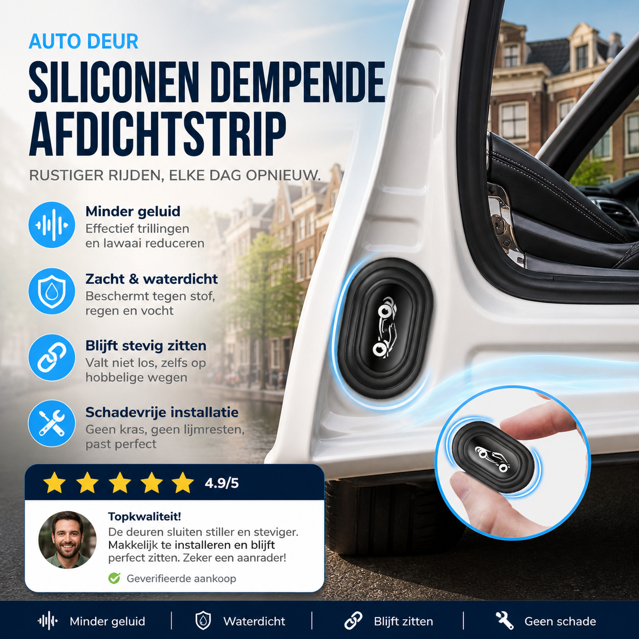 🚗 50% korting! Antikras deurbuffers – bescherm uw lak in krappe parkeergarages, zelfklevend en universeel.