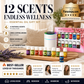 ⏳ Flitsaanbieding! ✨ 12 geuren voor elke stemming – ontspanning, energie, frisheid. Wateroplosbaar, verstopt je diffuser niet. Kies met of zonder verstuiver 🎉
