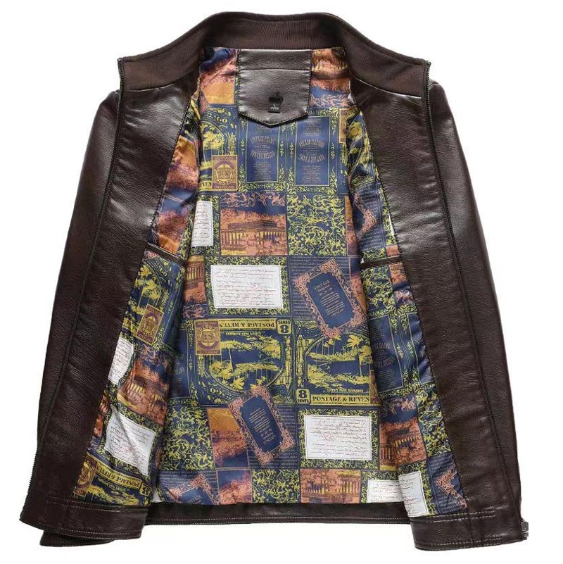 🔥50% KORTING — Heren leren jas met pluche voering | Warm cadeau voor hem