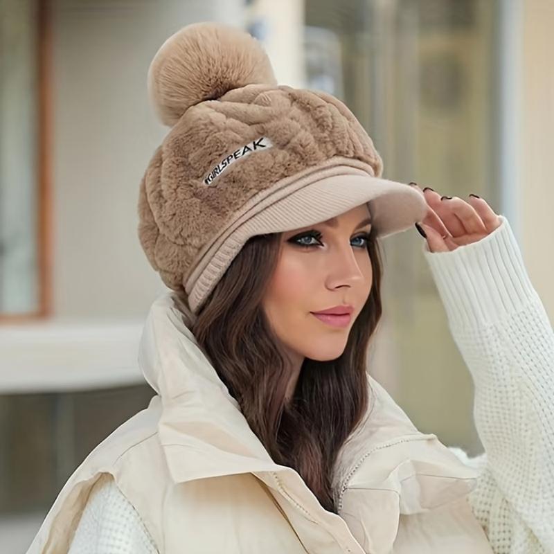 🎁Beste cadeau voor haar🎁👒-Dameswarme wintermuts met korte rand🥰