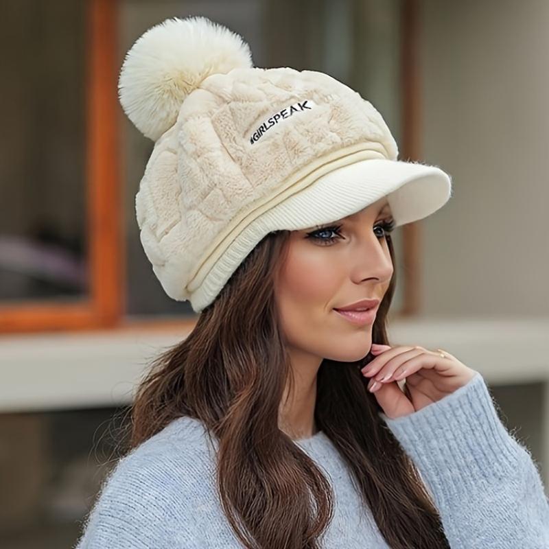 🎁Beste cadeau voor haar🎁👒-Dameswarme wintermuts met korte rand🥰