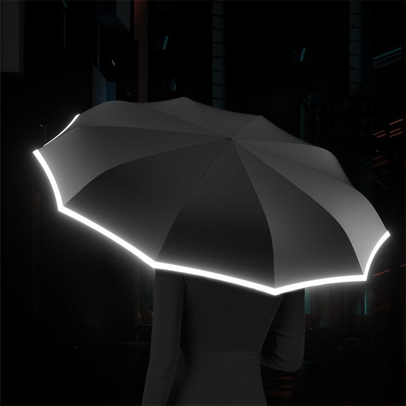 🌧️🌞50% korting🌂Reflecterende veiligheidsstrip paraplu met ringgesp