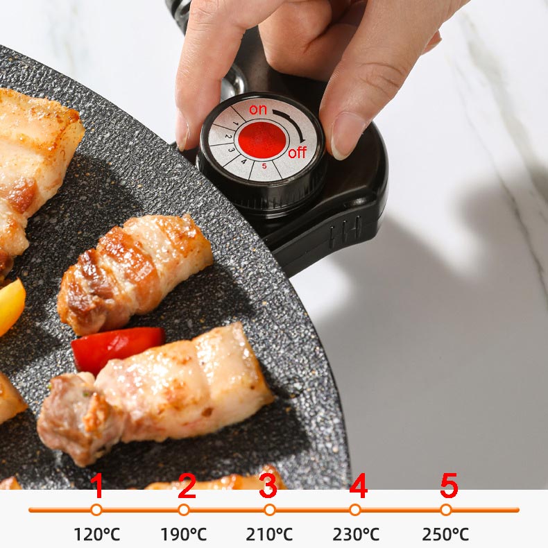 Elektrische grillpan met antiaanbaklaag