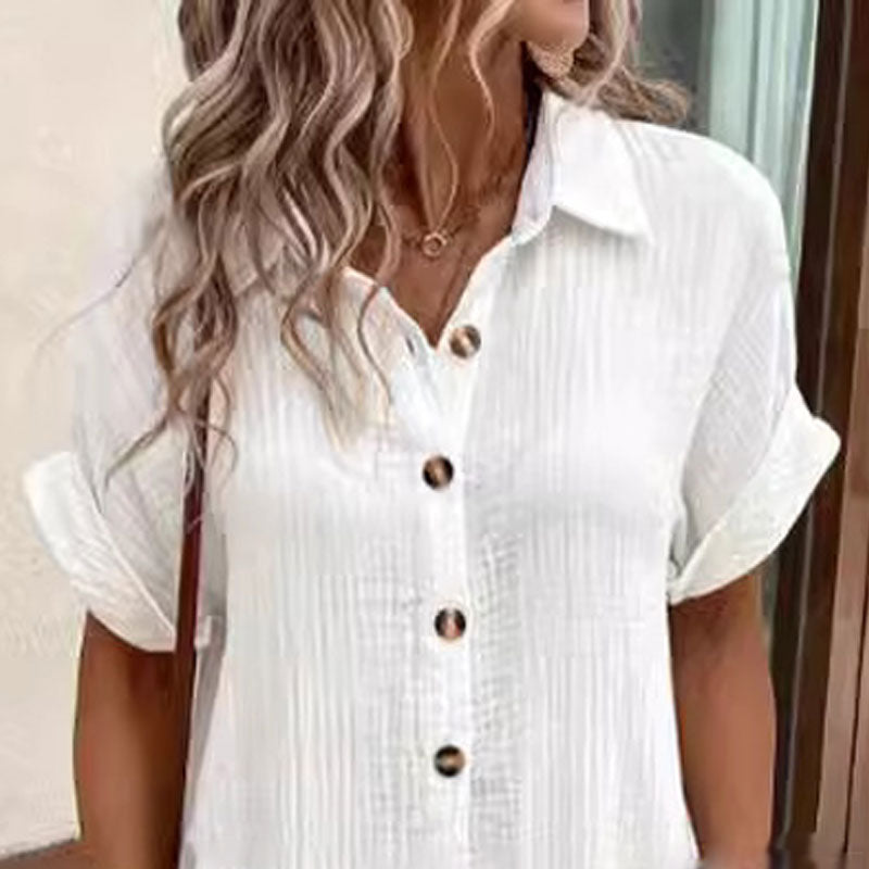 ✨Zomerse halflange jurk voor dames – luchtig, flatterend en nonchalant elegant! Lichte jurk met knoopsluiting en zakken☀️